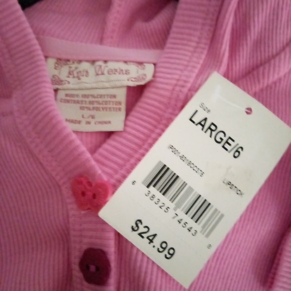 Girl’s Knit Works Hoodie Size Large/6 NWT - Picture 3 of 4